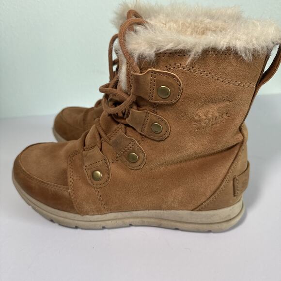 SOREL Explorer Joan Quarry Waterproof Leather/Suede Lace Up Boot Women’s 6.5 - Picture 1 of 7